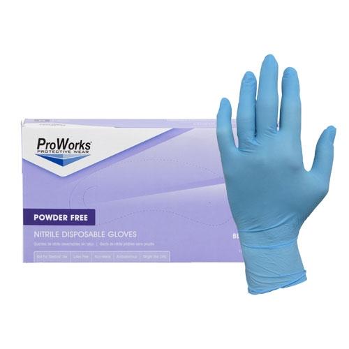 NITRILE POWDER FREE DISP GLOVES BLUE100 BX  10 BOX CS  XS