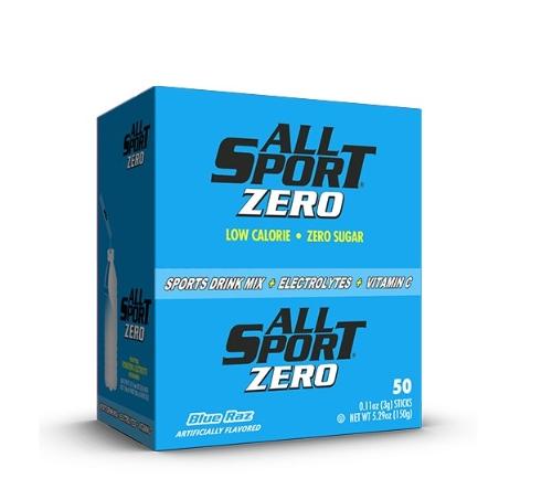ALL SPORT POWDER STICKS  BLU RAZ  50 BOX  10BXS CS