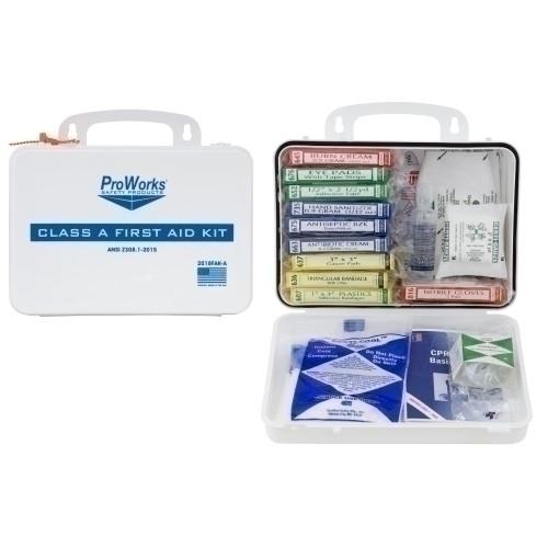 ANSI CLASS A MINIMUM FILL FIRST AID KIT  POLYWHITE