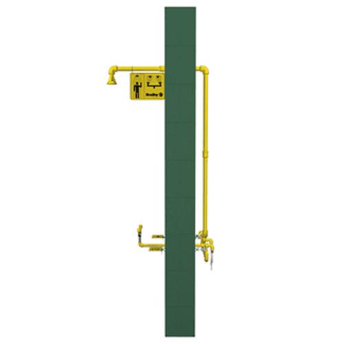 Bradley® Frost Proof Wall Mounted Drench Shower and Eyewash, 12″, 1/ea (S19-310TW12) 42734260