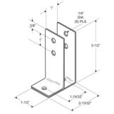Jacknob® One Ear Urinal Screen Bracket, 1