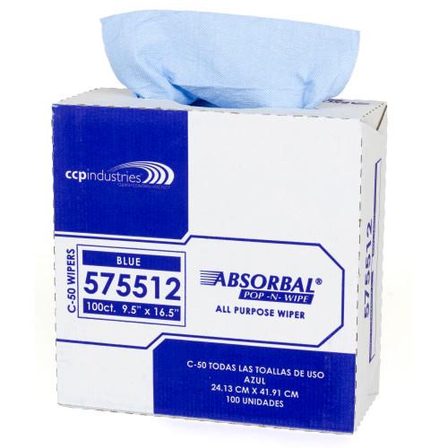 ABSORBAL-BLUE POP-UP 9BX 100EA