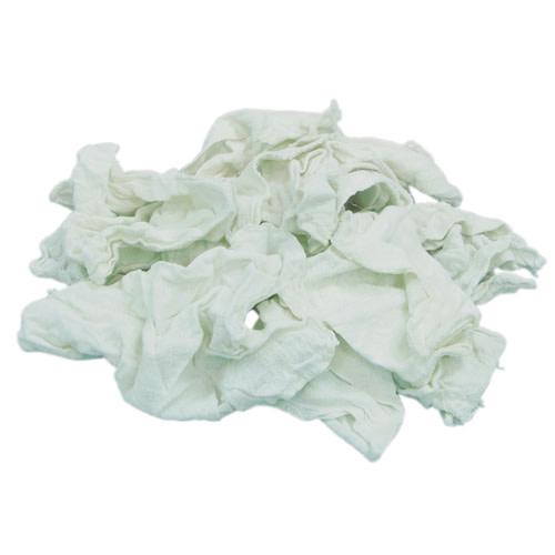 SpaceWorks® Recycled T-Shirt Rags, Bulk,10 lb/cs - White 71500 10 SW