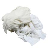 SpaceWorks® Recycled T-Shirt Rags, Knit Pack, 50 lb/cs - White 71500 50 KP