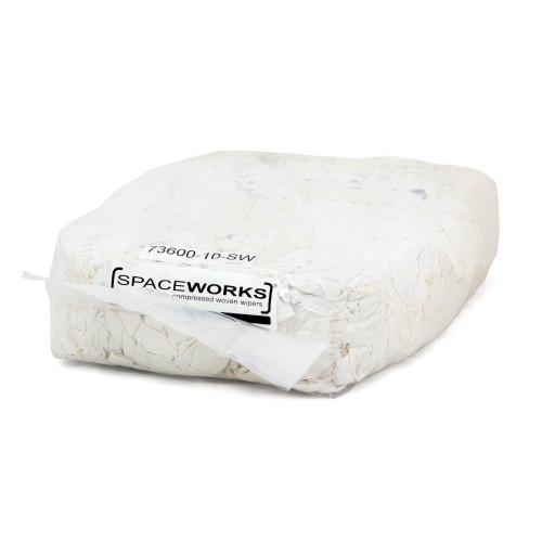 SpaceWorks® Recycled Flannel Blanket Rags, Bulk, White, 50 lb/cs 73600 50 SW