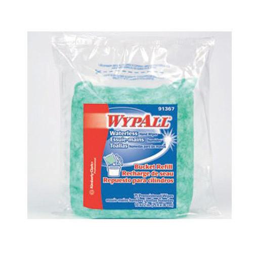 WATERLESS HAND WIPES REFILL  75 PER BAG  6 BAGS PER CASE
