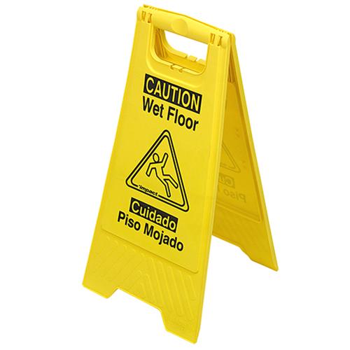 SIGN WET FLOOR YELLOW BLACK