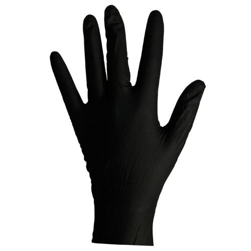 Showa® N-Dex® Nighthawk Nitrile Powder-Free Gloves, Textured Fingers, 20x50, Black, 4 mil - Large 97006 LG