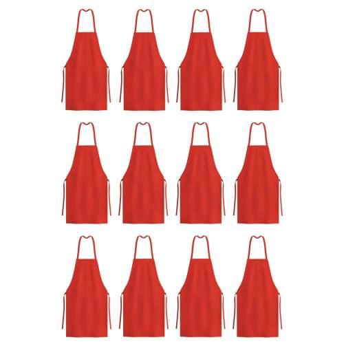 Red Spun Poly Bib Aprons