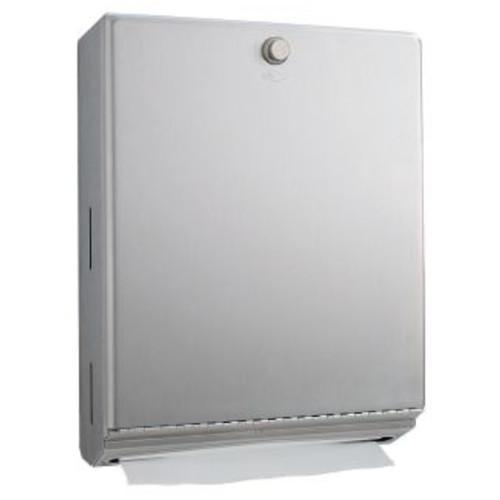 Bobrick Surface-Mounted Paper Towel Dispenser, Knob Latch, Satin Finish, 1/ea (B-2620) B 2620