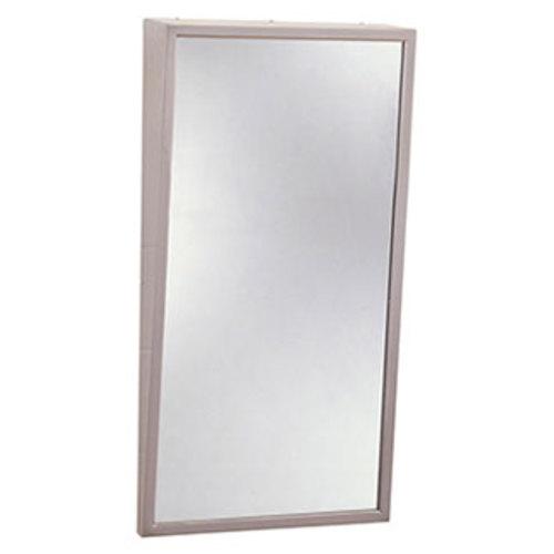 Bobrick Welded-Frame Fixed-Position Tilt Mirror, Stainless Steel, Satin - 18