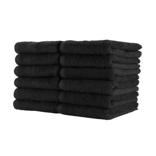 16x27 2.5LB Bleach Safe Black Salon Towels