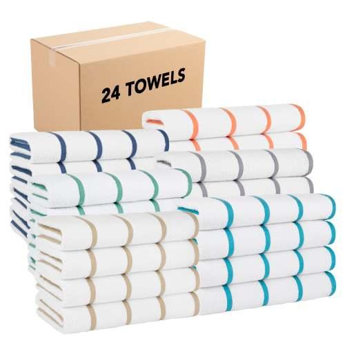 30x60 15BL ASSORTED TOWELS  4 PACK  6 PACKS CS