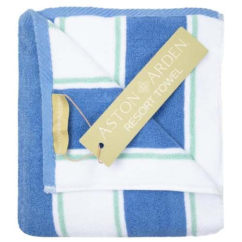 35x70 25LB Blue Green Pinstripe Towels