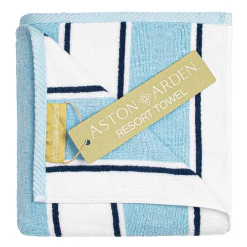 35x70 25LB Blue Blue Pinstripe Towels