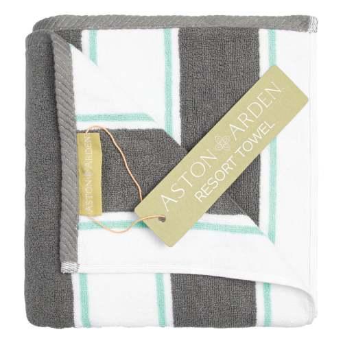 35x70 25LB Grey Green Pinstripe Towels
