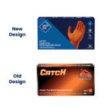 Safety Zone® Catch® Nitrile Powder-Free Pyramid Grip Gloves, 10x100, Orange, 9 mil - Medium CAT455 2
