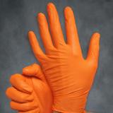 Safety Zone® Catch® Nitrile Powder-Free Pyramid Grip Gloves, 10x100, Orange, 9 mil - Medium CAT455 5
