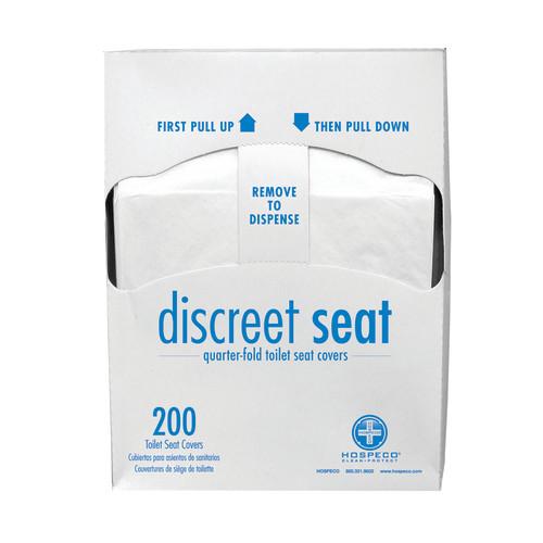 Hospeco® Discreet Seat® Toilet Seat Covers, 200/pk - 20 pks/cs, Quarter Fold DS QTR 5M