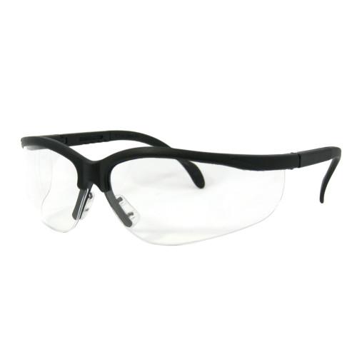 SAFETY GLASSES WITH ADJUSTABLE TEMPLES CLEAR LENSES