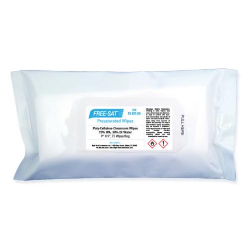 FREE-SAT CLEAN-CUT PRE-SATURATED WIPE 9X9 75 BG 12 BG CS
