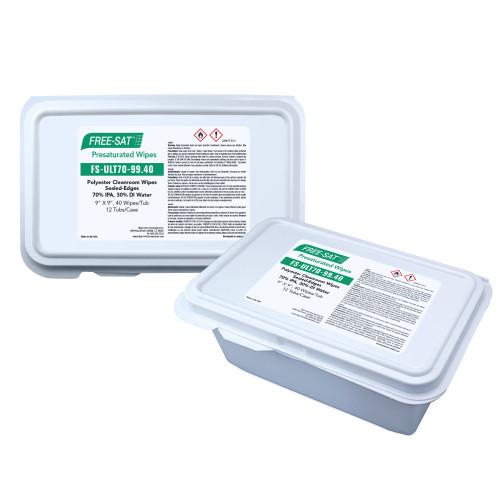 Free-Sat Ultimate 9 x9  Cleanroom Wipes  40 tub  12tubs cs