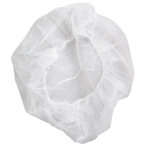 10 GSM POLYPROPYLENE BOUFFANT CAP  21   WHITE 100 BG 1000 CS