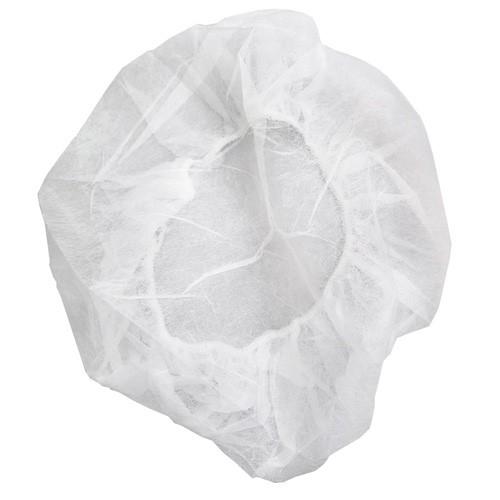 10 GSM POLYPROPYLENE BOUFFANT CAP  24   WHITE 100 BG 1000 CS