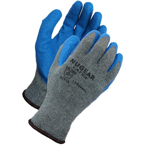 Safety Zone® Latex Crinkle Coated Gloves, 10G, Gray/Blue, Large GCL10GL