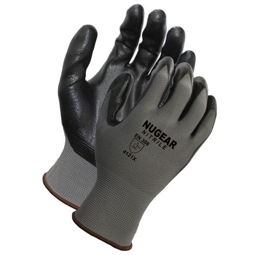 Safety Zone® Nitrile Foam Coated Polyester Gloves, 13 gauge, Gray/Black, 12 pr/pk - 12 pks/cs, X-Large GCN13GX
