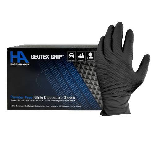 BLACK NITRILE POWDER FREE TEXTURED GLOVES 10 100-LARGE
