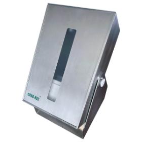 Grab-EEZ® Cleanroom Wipe Dispenser, Stainless Steel, 1/ea GE-DISP-SS