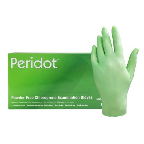 CHLOROPRENE POWDER FREE EXAM GLOVES LIME GREEN-XL-10 100