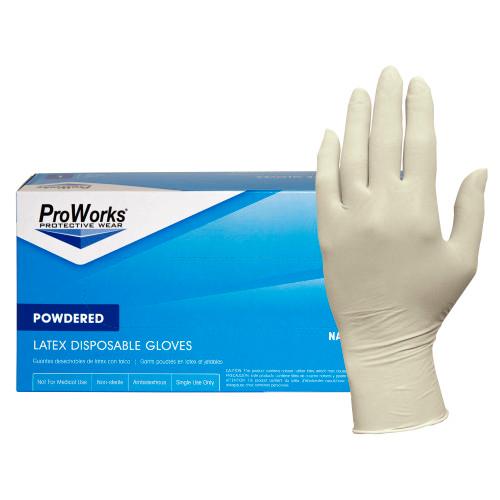 LATEX GLOVE-POWDERED  100 BX  10 BOX CS  LARGE
