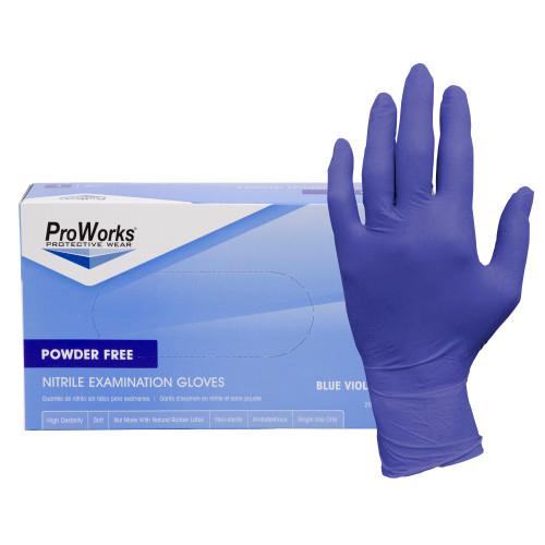 NITRILE POWDER FREE EXAM GLOVES BLUE 10 200-SM