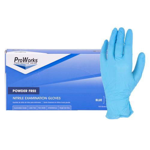 NITRILE POWDER FREE EXAM GLOVES BLUE 10 100 LG