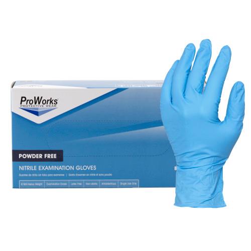 NITRILE POWDER FREE EXAM GLOVES BLUE 10 100-MED