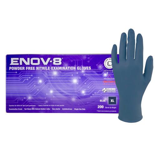 ENOV-8 NITRILE PF EXM GLV CHEM-FEN-DERM BLU 10 180 XL