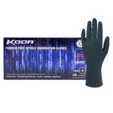 KODA® Nitrile Powder-Free Exam Gloves, Textured, 10x100, Black, 5.5 mil - Medium GL NCF235BKFM