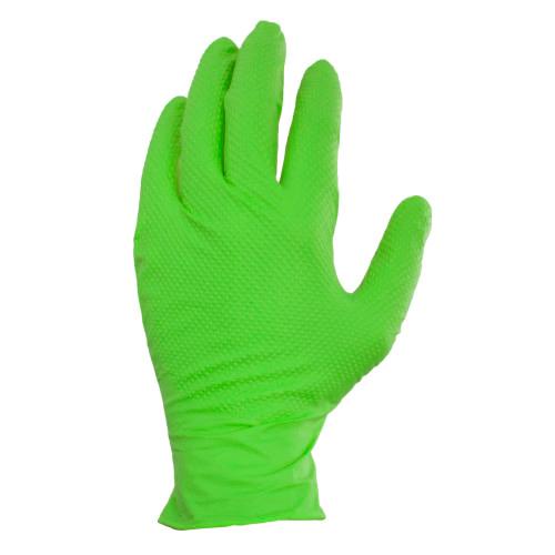 NEON GREEN NITRILE POWDER FREE TEXTURED GLOVES  10 100 -MD