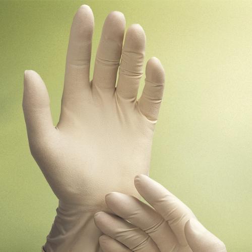 Safety Zone® Gold Latex Powder-Free Exam Gloves, Textured, 10x100, Natural, 6 mil - Small GLD262