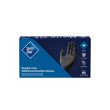 Safety Zone® Nitrile Powder-Free Exam Gloves, 10x100, Black, 3.5 mil - Medium GNPR MD BK 3