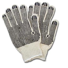 Safety Zone® Cotton Polyester String Knit PVC Dotted Grip Gloves, 2 Sided, 12 pr/pk - Women's GSBD-WN-2C-20