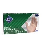 Safety Zone® Vinyl Powdered Gloves, 10x100, Clear, 3 mil - XL GVDR XL 1
