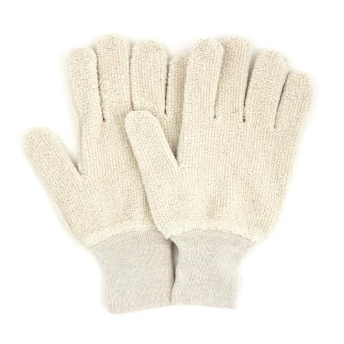 COTTON TERRY CLOTH GLOVE WITH KNIT WRIST