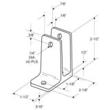 Jacknob® One Ear Wall Bracket, 7/8