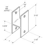 Jacknob® H Type Wall Bracket, 1