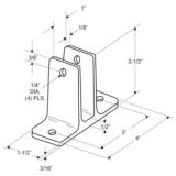 Jacknob® Two Ear Wall Bracket, 1