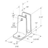 Jacknob® One Ear Wall Bracket, 1