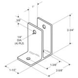 Jacknob® One Ear Wall Bracket, 1
